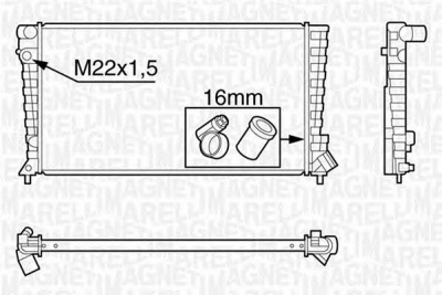 MAGNETI MARELLI 350213118200 -  Радиатор, охлаждение двигателя